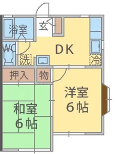グランディール【105号室】の間取り