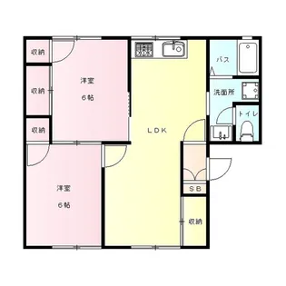 スプリングすぐろB【1階】の間取り