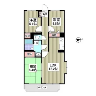 サンライズマンション熊谷【1階】の間取り