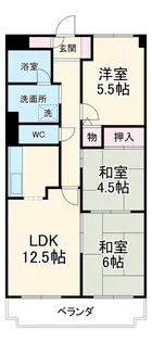 ヒルトップ藤ヶ丘【4階】の間取り