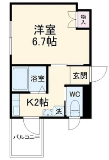 上野西グランハイツB【3階】の間取り