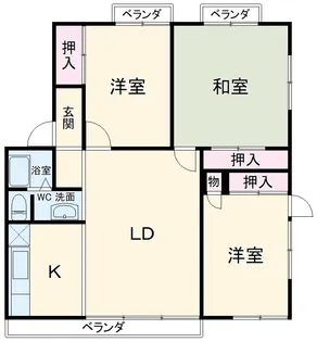 ロイヤルヒル・アビコA【1階】の間取り