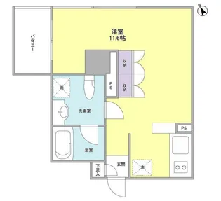 ルモーデセンター北【4階】の間取り