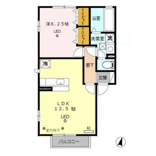 メゾン・ルアーⅢ【101号室】の間取り