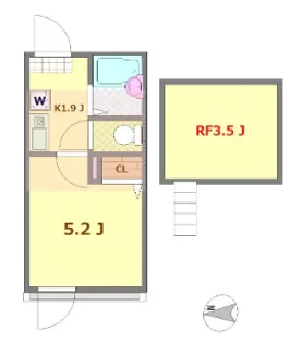(仮称)リブ南花畑3丁目【3階】の間取り