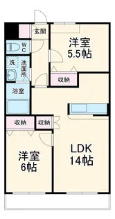 クレールサイフク【1階】の間取り