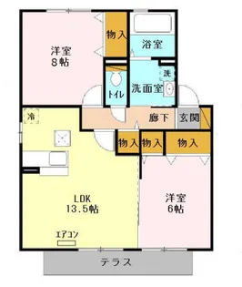 ヒルサイドコート 弐番館【2階】の間取り
