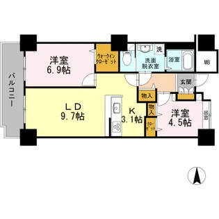 品川シーサイドビュータワーI【16階】の間取り