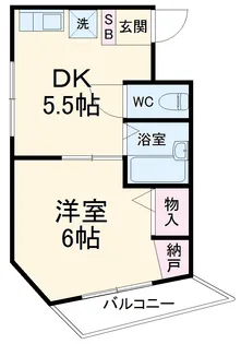 パーシモンズ峰【109号室】の間取り