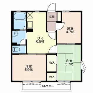 セレッソ大島【205号室】の間取り