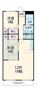 パークシティーたかし B【101号室】の間取り
