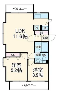 LAHAINA COURT21【2階】の間取り