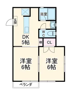 ハイツ竹林【101号室】の間取り