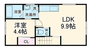 パティオ王ヶ崎町【201号室】の間取り
