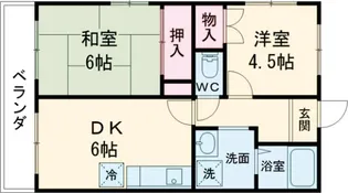 アロー一之江48番館【1階】の間取り