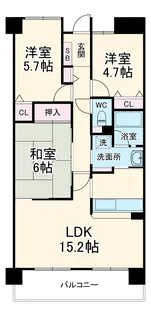 バンベールつつじが丘 503号室【503号室】の間取り