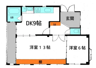 十萬マンション【2階】の間取り