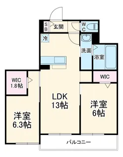 M.Dalbershe武蔵小杉【1階】の間取り