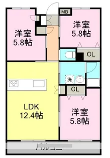 プランドール葵【403号室】の間取り