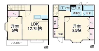 ガーデンヒルズさくらパーク【A号室】の間取り