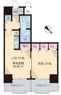 マノワール駒沢【6階】の間取り