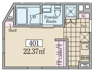 REVE RESIDENCE 中野坂上Ⅱ【4階】の間取り