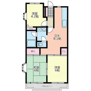 メルベーユかしわ台【1階】の間取り