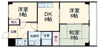 WESTヒルズ忠岡【108号室】の間取り