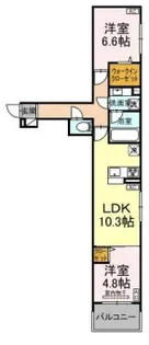 セレスティア谷中【202号室】の間取り