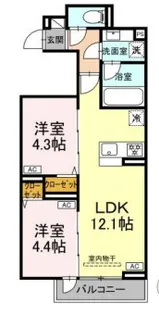 セレスティア谷中【203号室】の間取り