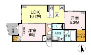 セレスティア谷中【301号室】の間取り
