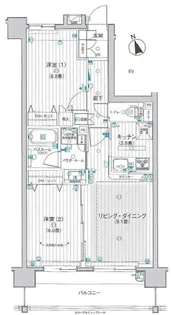 日神パレステージ府中西【6階】の間取り