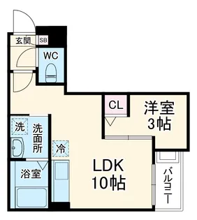 Jack motoshibatahigashiⅠ【103号室】の間取り