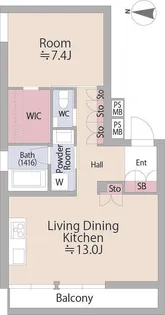 エクセルシオール目黒青葉台【1階】の間取り