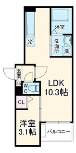 JACK MOTOSHIBATAHIGASHIⅡ【1階】の間取り