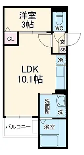 JACK MOTOSHIBATAHIGASHIⅡ【3階】の間取り