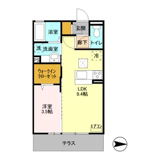 フロンティアS【1階】の間取り