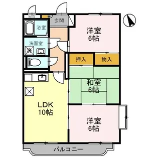 シーダータウン【103号室】の間取り