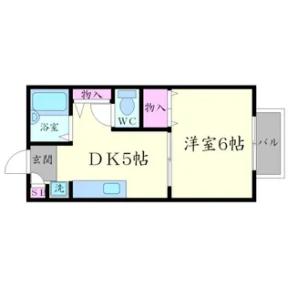 ジュネスハイム仲辻【2階】の間取り