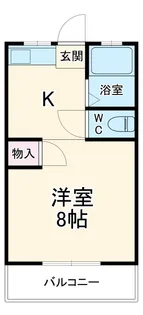 プチベール竹田【1階】の間取り
