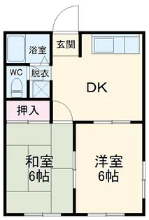 エクセル中溝【B101号室】の間取り