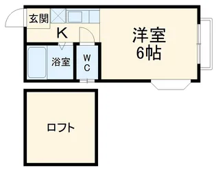 ロックウェル轟A【2階】の間取り