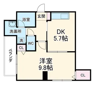 クレアーレ五条大宮【1階】の間取り