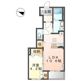 アジュール【01010号室】の間取り
