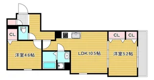 セレニティ豊川A棟【3階】の間取り