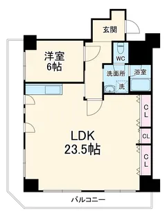 近鉄淀川リバーサイドマンション【4階】の間取り