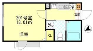 ボンボニエール一之江【2階】の間取り