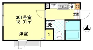 ボンボニエール一之江【3階】の間取り