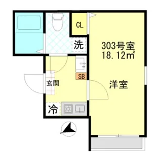 一之江新築アパート【2階】の間取り