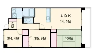 コルテ・デ・春日【503号室】の間取り